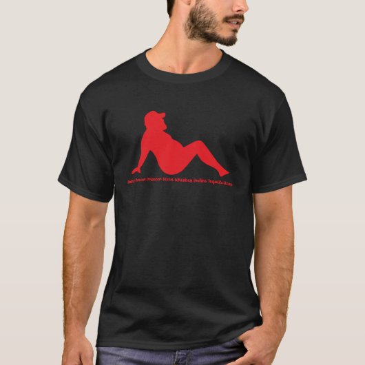 Dasher Dancer Prancer Vixen Whiskey Vodka Tequila T-shirt (Voorkant)