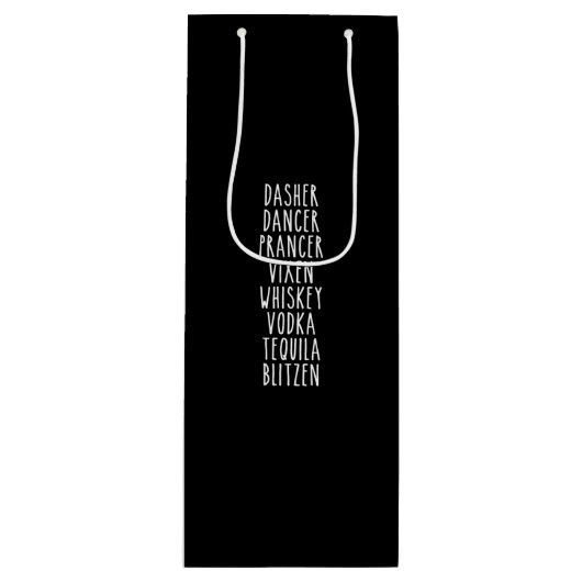 Dasher Dancer Prancer Vixen Whiskey Vodka Tequila Wijn Cadeautas (Voorkant)