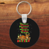 Dasher Dancer Whiskey Vodka Tequila Blitzen Christ Sleutelhanger (Voorkant)