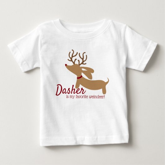 Dasher het Weinhert Dachshund-kerstShirt (Voorkant)