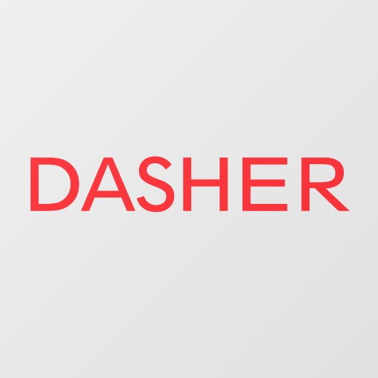 Dasher Levering Driver Car Window Decal (Vel)