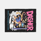 Dasher Reindeer Christmas Speeding Fun  Fleece Deken (Voorkant (Horizontaal))