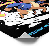 Dasher Reindeer Christmas Speeding Fun  Poster (Hoek)