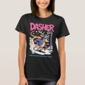 Dasher Reindeer Christmas Speeding Fun T-shirt (Voorkant)