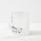 Dasher Reindeer kerstT-shirts en cadeautjes Matglas Koffiemok (Voorkant links)