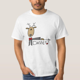 Dasher Reindeer kerstT-shirts en cadeautjes T-shirt