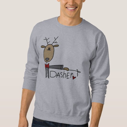 Dasher Reindeer kerstT-shirts en cadeautjes Trui (Voorkant)