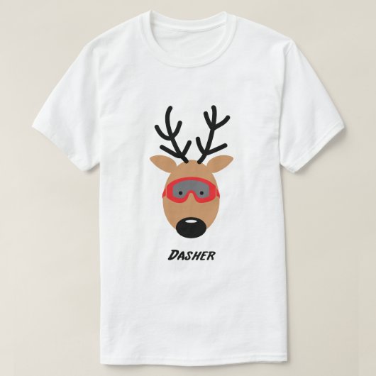 Dasher Reindeer T-shirt (Design voorkant)