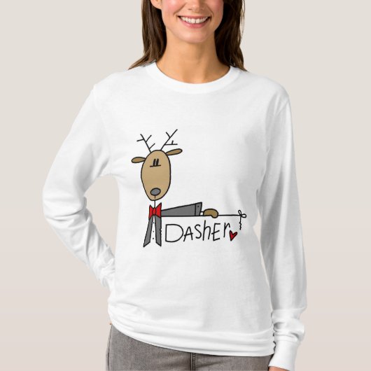 Dasher Reindeer Tshirts en Gifts (Voorkant)