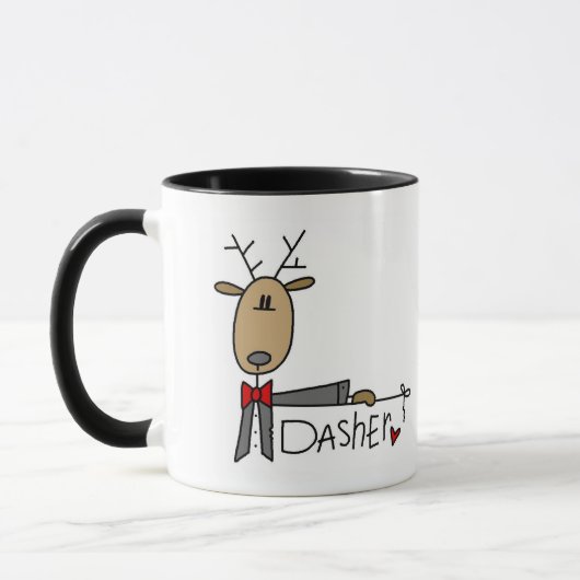 Dasher Reindeer Tshirts en Gifts Mok (Links)