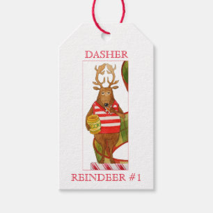 DASHER RENDIER Gift Labels Cadeaulabel