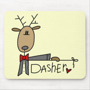 Dasher Rendier Kerst T-shirts en Cadeaus Muismat