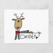 Dasher Rendier Kerstmis T-shirts en geschenken Feestdagenkaart (Voorkant)