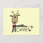 Dasher Rendier Kerstmis T-shirts en geschenken Feestdagenkaart (Voorkant)