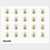 DASHER RENDIER Kleine ronde Stickers (Vel)
