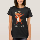 Dasher Santas Reindeers Family Matching Outfit Chr T-shirt (Voorkant)