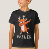 Dasher Santas Reindeers Family Matching Outfit Chr T-shirt (Voorkant)