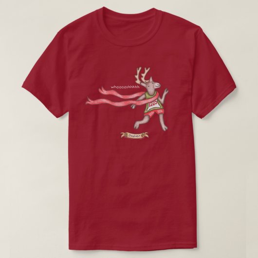 Dasher t-shirt (maroon) (Design voorkant)