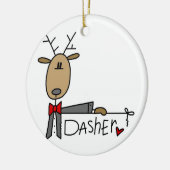 Dasher the Reindeer Kerstkeepomwille Ornament (Links)
