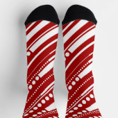 Dashes & Stippen in Rood en Wit Sokken (Top)