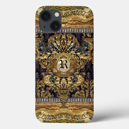 Dashford Royal Elegant Barok Monogram Stoer Case-Mate iPhone Case (Achterkant)