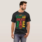 Dashiki Black History Month Black And Educated BAE T-shirt (Voorkant volledig)