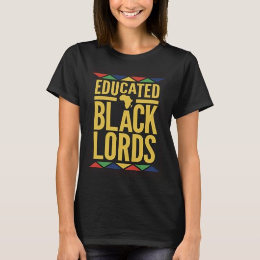 Dashiki Educated Black Lords   African DNA Pride T-shirt (Voorkant)