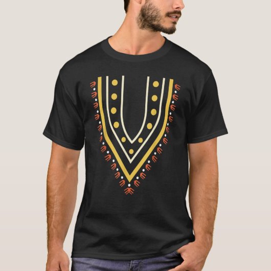 Dashiki Print Kente Pattern African American Triba T-shirt (Voorkant)