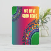 Dashiki UitnodigingsKaarten Kaart (Staand voorkant)