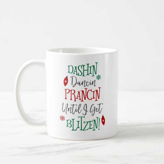 Dashin Dancin Prancin Kerstmis Koffiemok (Links)