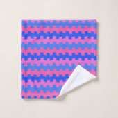 Dashing Blue and Pink Chemistry Bath Towel Set Bad Handdoek (Wasdoekje)