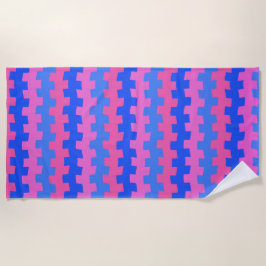 Dashing Blue and Pink Chemistry Beach Towel Strandlaken