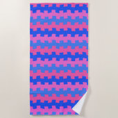 Dashing Blue and Pink Chemistry Beach Towel Strandlaken (Voorkant)