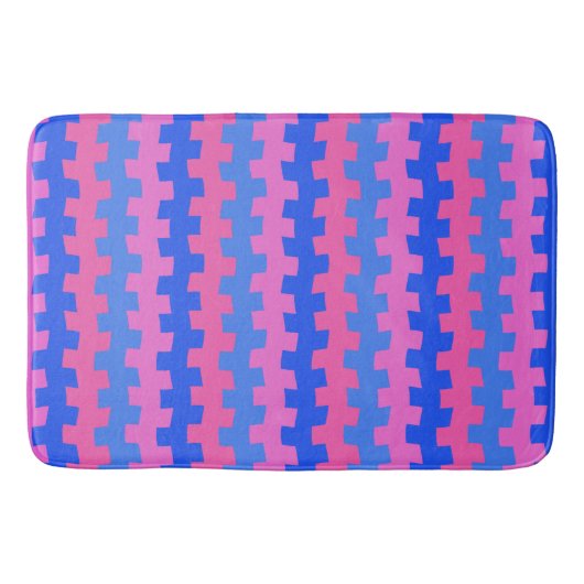 Dashing Blue en Pink Chemistry Bath Mat (Voorkant)