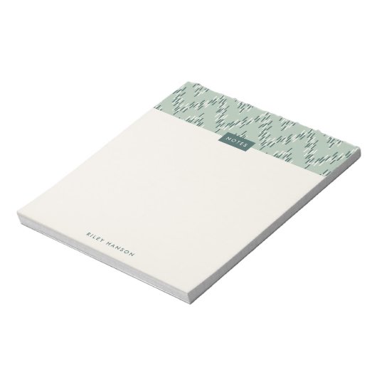 Dashing Boho Ikat Zig Zag Pattern Notitieblok - Bl (Linkerzijde)