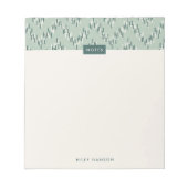 Dashing Boho Ikat Zig Zag Pattern Notitieblok - Bl (Voorkant)