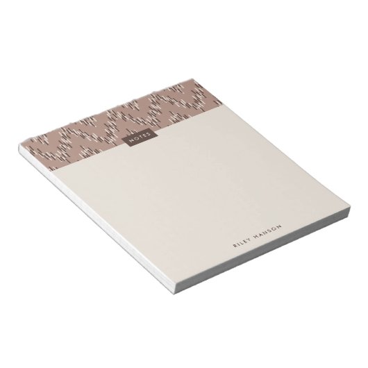 Dashing Boho Ikat Zig Zag Pattern Notitieblok - Br (Schuin)