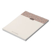 Dashing Boho Ikat Zig Zag Pattern Notitieblok - Br (Linkerzijde)