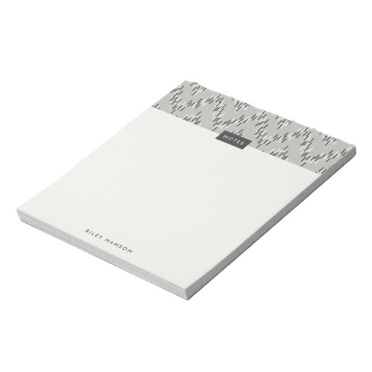 Dashing Boho Ikat Zig Zag Pattern Notitieblok - Gr (Linkerzijde)