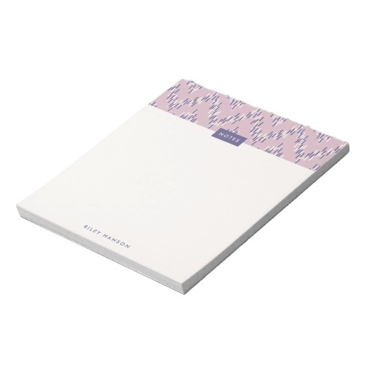 Dashing Boho Ikat Zig Zag Pattern Notitieblok - Pa (Linkerzijde)