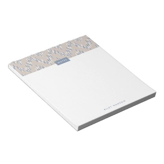 Dashing Boho Ikat Zig Zag Pattern Notitieblok - Ta (Schuin)