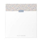 Dashing Boho Ikat Zig Zag Pattern Notitieblok - Ta (Voorkant)