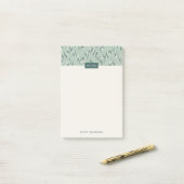 Dashing Boho Ikat Zig Zag Pattern Post-it - Blauwg Post-it® Notes (Op bureau)