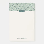 Dashing Boho Ikat Zig Zag Pattern Post-it - Blauwg Post-it® Notes (Voorkant)