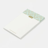 Dashing Boho Ikat Zig Zag Pattern Post-it - Green Post-it® Notes (Schuin)