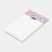 Dashing Boho Ikat Zig Zag Pattern Post-it - Paars Post-it® Notes (Schuin)