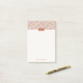Dashing Boho Ikat Zig Zag Pattern Post-it - Rust Post-it® Notes (Op bureau)