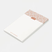 Dashing Boho Ikat Zig Zag Pattern Post-it - Rust Post-it® Notes (Schuin)