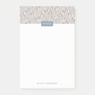 Dashing Boho Ikat Zig Zag Pattern Post-it - Taupe Post-it® Notes