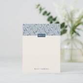Dashing Boho Ikat Zig Zag Stationery - Blue (Staand voorkant)